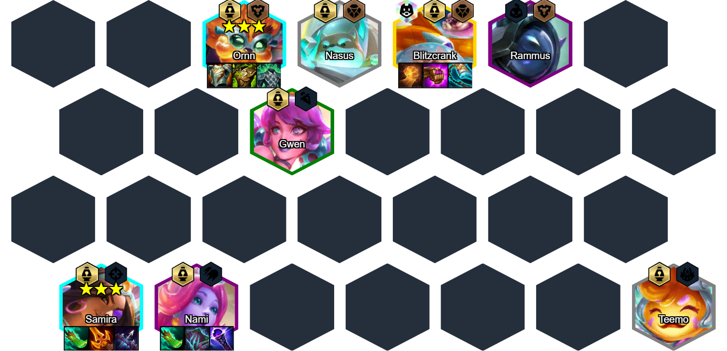 Posicionamiento de Samira & Ornn Reroll